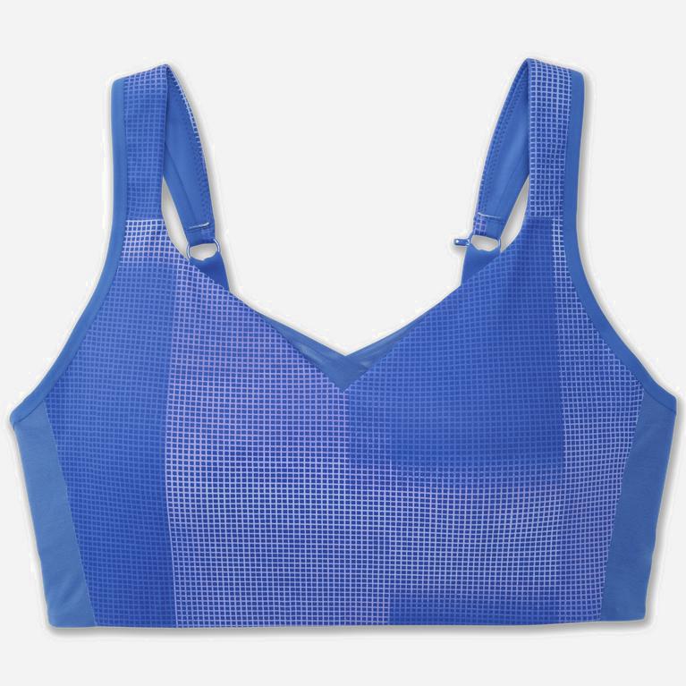 Brooks Drive Convertible Israel - Women's Running Bra - Bluetiful Altitude Print (84519-TPWG)